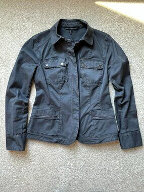 White House Black Market Gray Silver Trimmed Jacket - 6